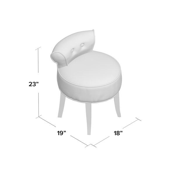 Alcott Hill® Vanity Solid Wood Vanity Stool & Reviews Wayfair.ca